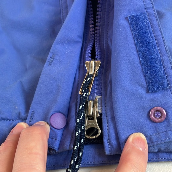 Patagonia Women's Medium Blue Gor-tex 2 Way Zipper Closure Hooded Lined Jacket - Picture 10 of 11